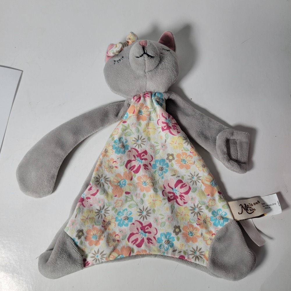Maison Chic Floral Bunny Rabbit Lovey‎ Pacifier Holder Security Blanket Baby